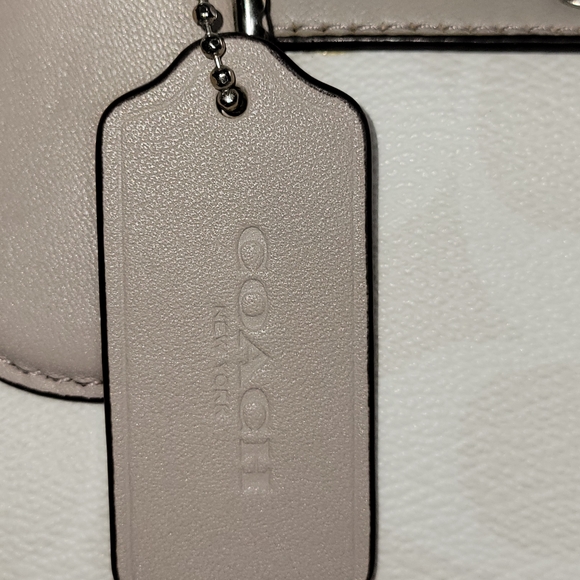Coach Women's White and Orange Stripe Bag - Picture 3 of 9